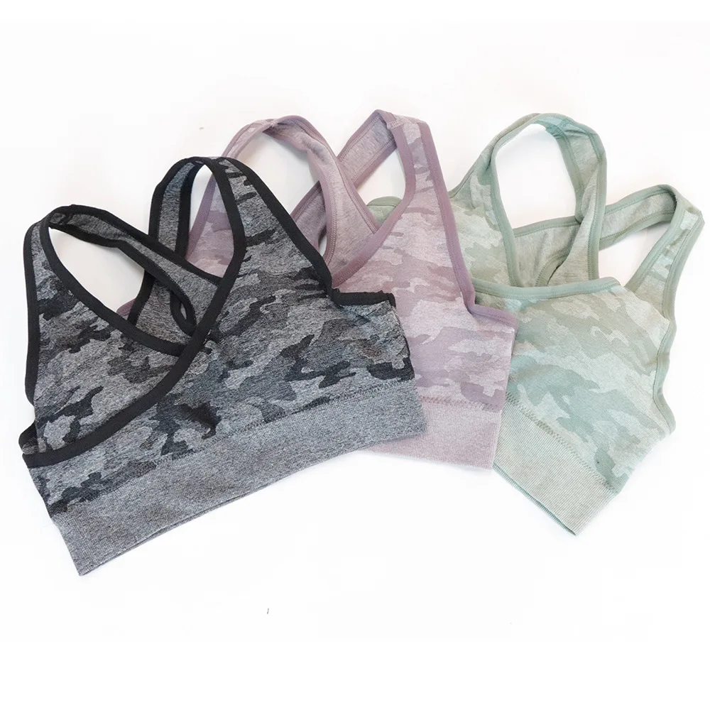 Женский Камуфляжный комплект для йоги спортивная одежда бесшовная Спортивная