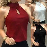 blouse women shirt ladies tops sexy sleeveless halter hollow shirt pullover vest women tops white blouse %d1%82%d0%be%d0%bf%d0%b8%d0%ba %d0%b6%d0%b5%d0%bd%d1%81%d0%ba%d0%b8%d0%b9