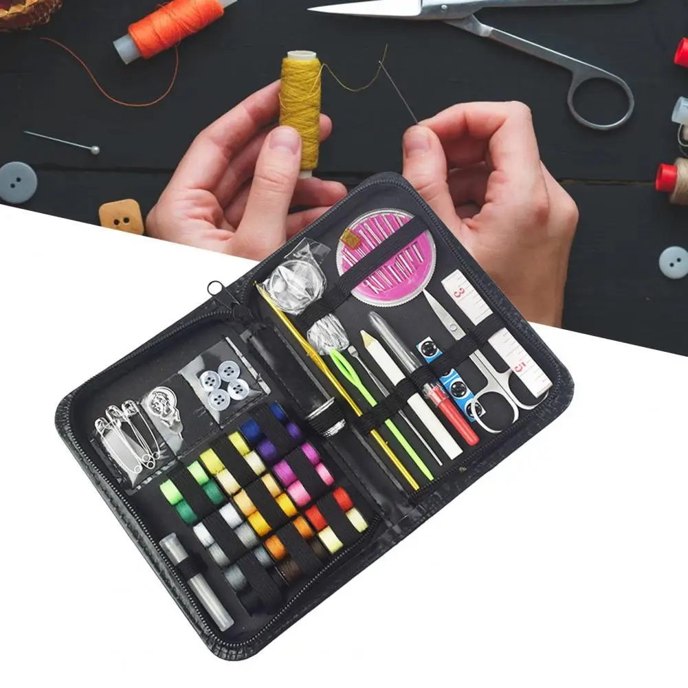 

1 Set Sewing Kit Wide Application Exquisite All in One Easy Carry Sewing Set Line Box For Clothes Patch Repair Tool Storage Bag