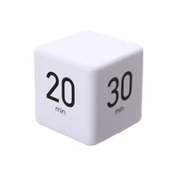 white clock timer alarm cube digital time management snooze function home decoration interesting kid kitchen tool