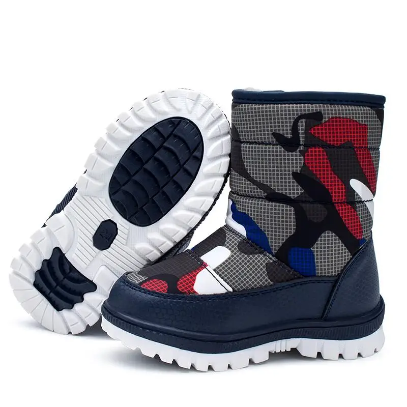 Детские ботинки детская обувь резиновые Зимние утепленные плюшевые детские