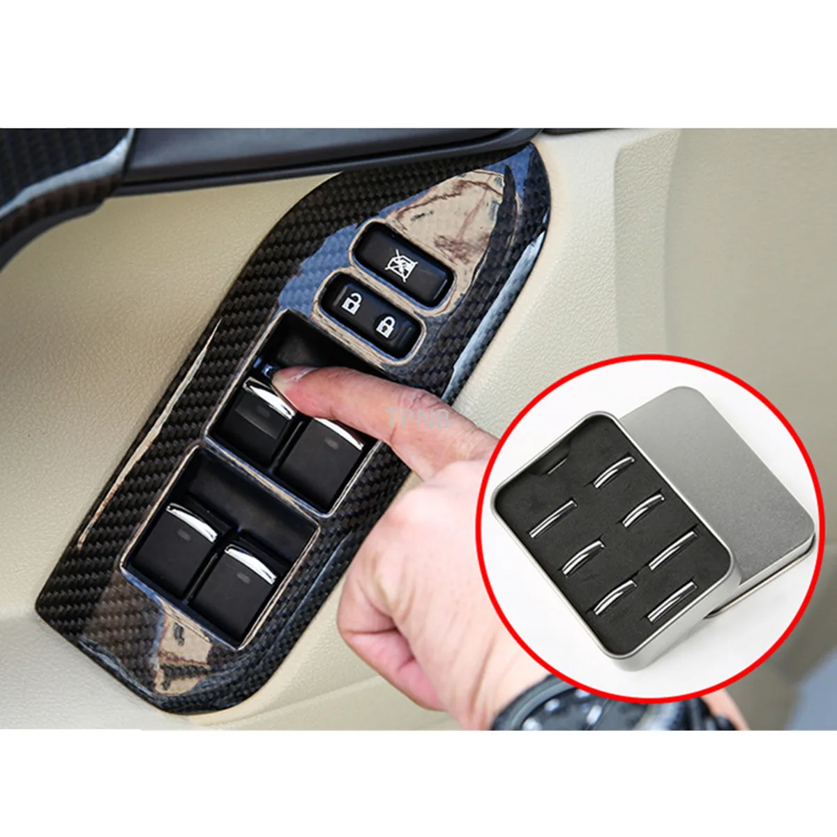 Фото Переключатель из хромированного стекла для Toyota Land Cruiser Prado FJ150, FJ200, Corolla RAV 4 Camry №3
