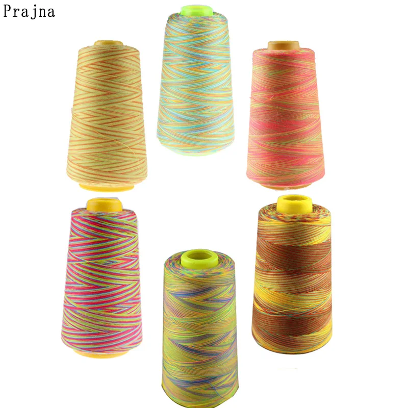 Рулон радужных швейных ниток Prajna текстильная пряжа тканая вышивальная | Швейные нитки -1005002029976178