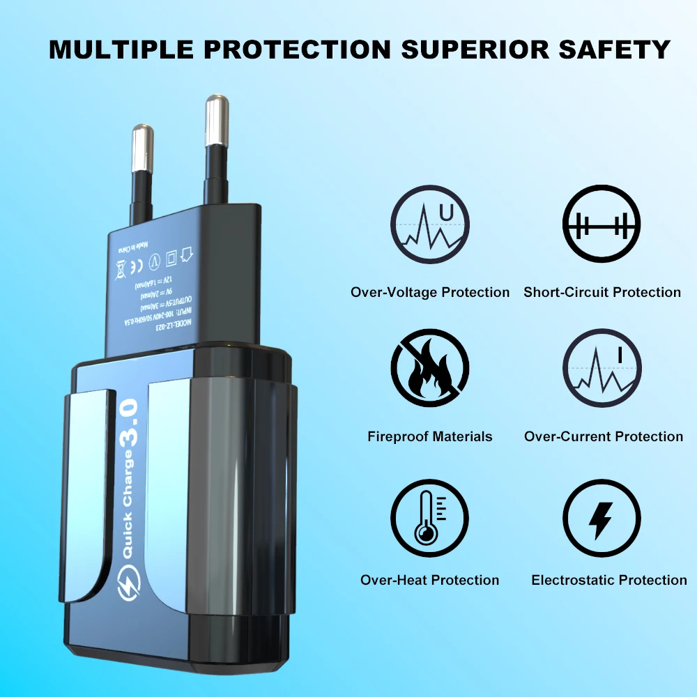 Vanniso 18 Вт QC 3 0 USB зарядное устройство Быстрая зарядка мобильный телефон для iPhone