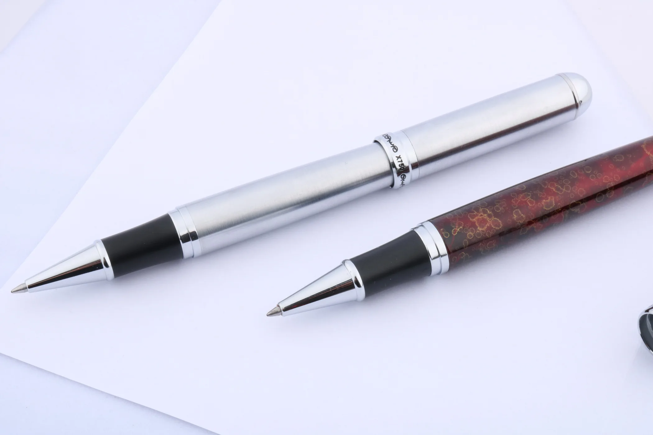 JINHAO 750 серебряные аксессуары металлический цвет подарок Студенческая отделка роллербол ручка