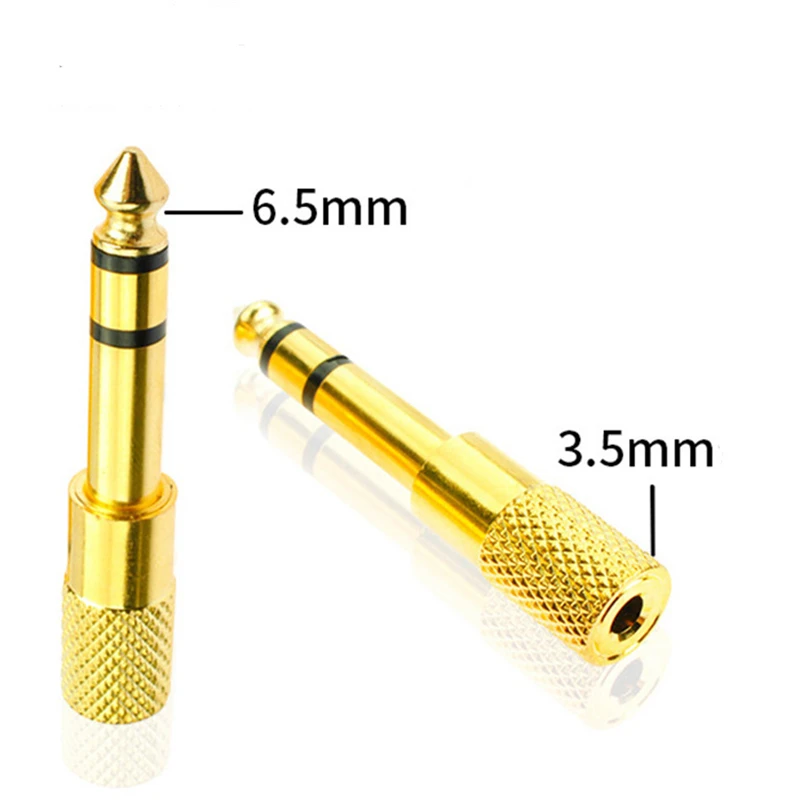 100 Pcs 6.35mm (1/4 inch) Male to 3.5mm (1/8 Female Stereo Audio Adapter Jack Plug Connector Gold Plated Wholesale X2 |