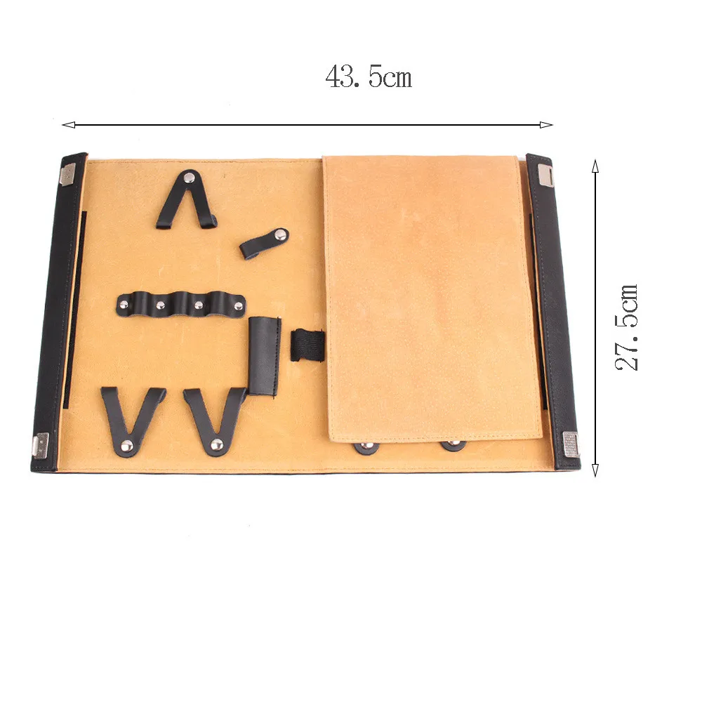 

Real Leather Hair Scissors Bag Black Professional Scissors Carrying Case Scissors Pouch storage case 8pcs scissors Display Bag