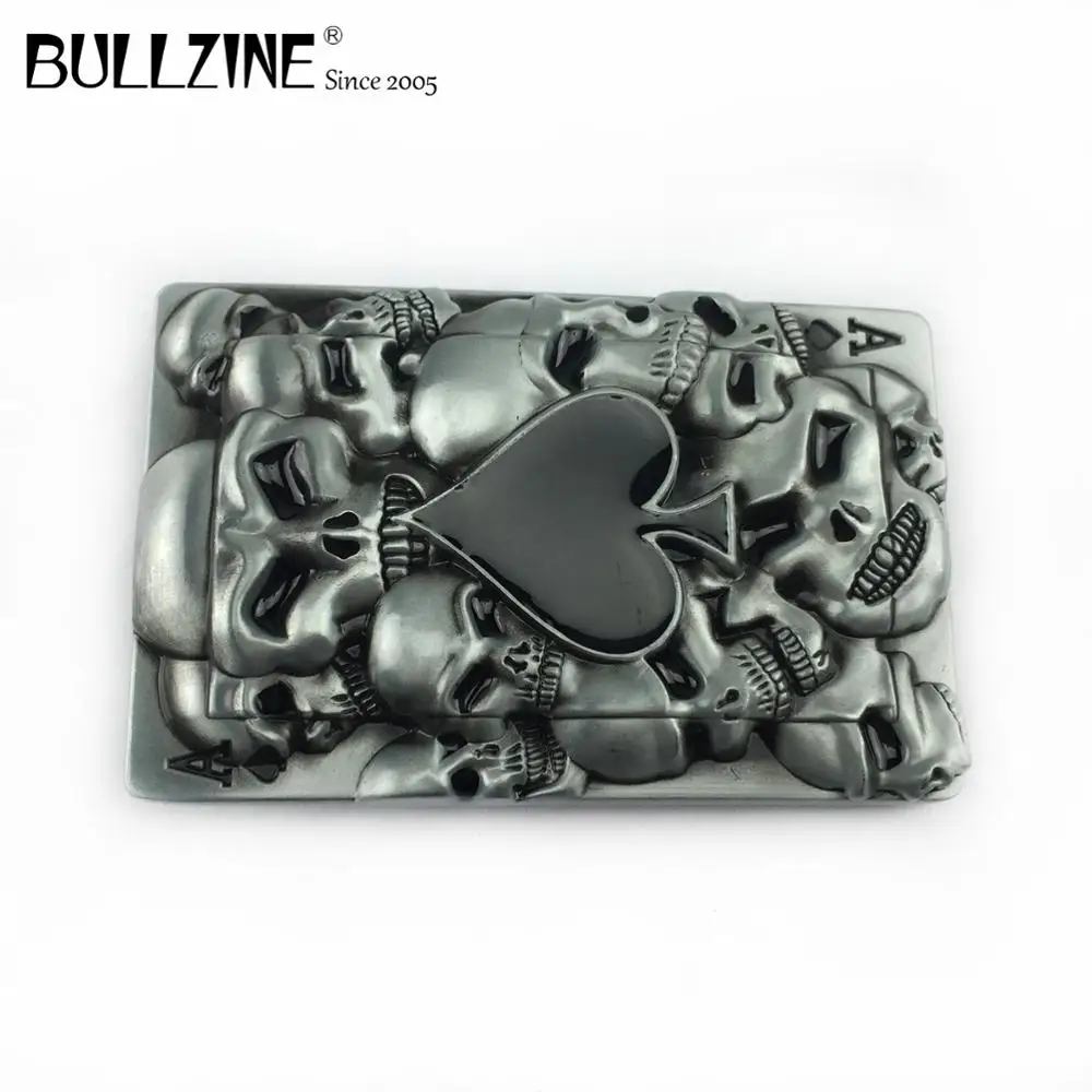 Оптовая продажа ремень Bullzine из цинкового сплава в стиле ретро с черепом