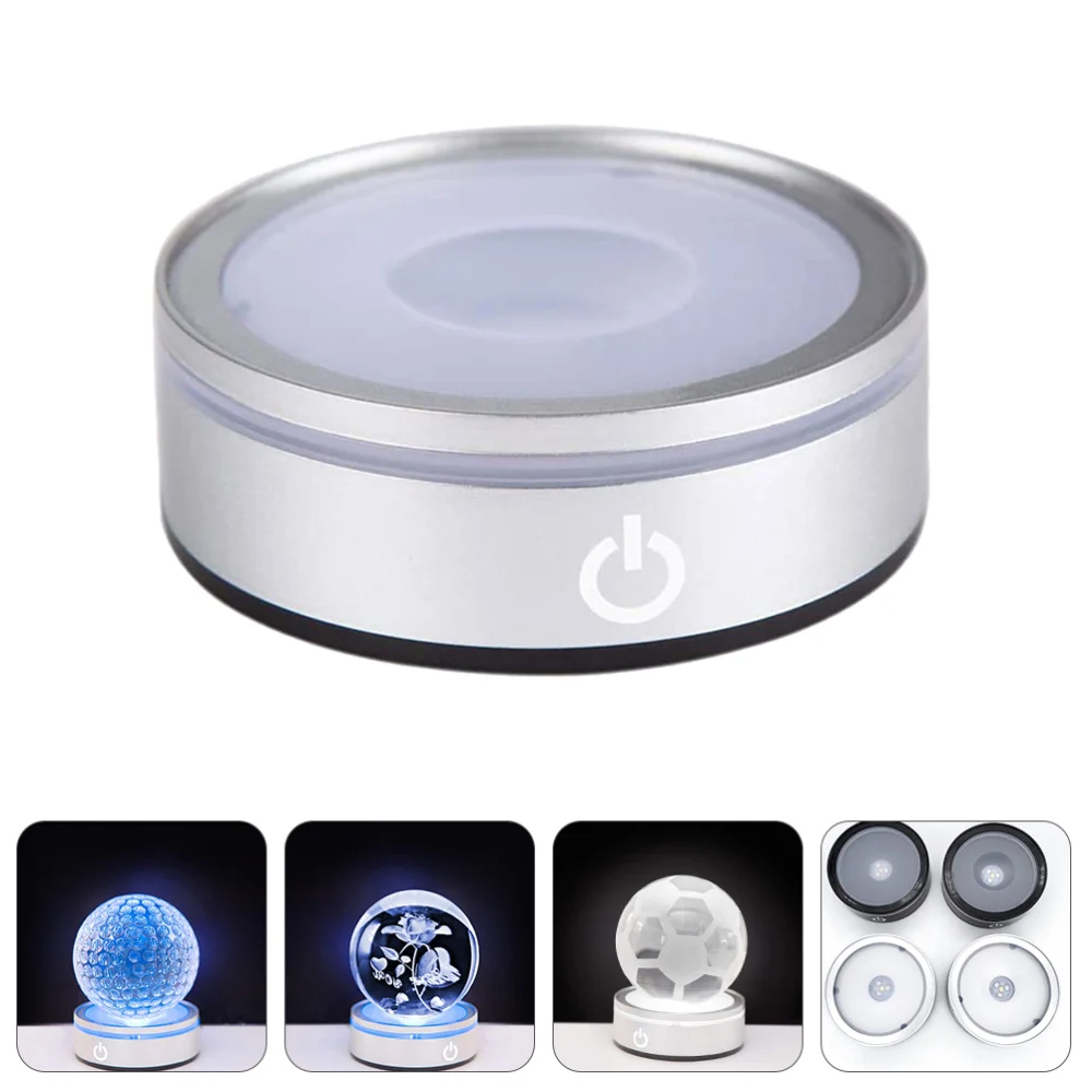 

Touch Sensitive Lamp Base Double Layer Round Lamp Holder for Home Bar Decor