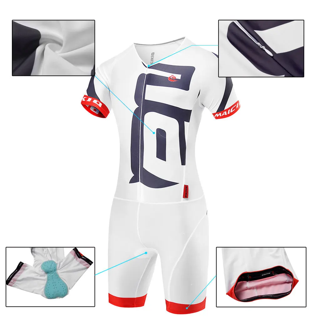 Malciklo 3 вида цветов для мужчин Триатлон Велоспорт Джерси Skinsuit MTB велосипед Бег