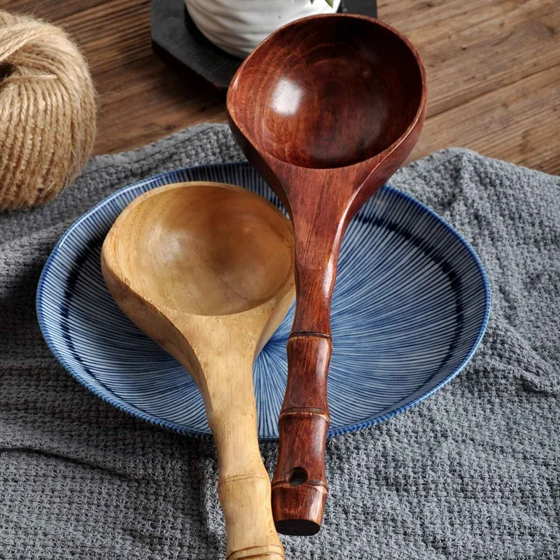 

Wooden Ladle Spoon Cooking Corner Spoon Kitchen Spoon Wooden Water Soup Ladle Large Serving Spoon Ladle Scoop