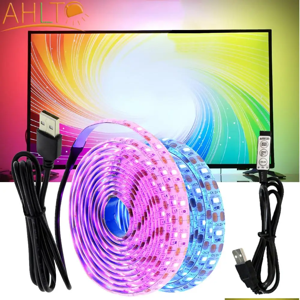 

USB 3K LED Strip Light RGB 2835 5V Flexible Led Wall Lamp Room Night Lights Neon Ribbon RGB Desk Screen TV Background Lighting