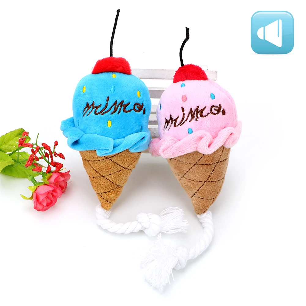 

Ice Cream Sounding Toy Dog Toys Plush Cat Dog Chew Ice Cream Rope Toys Pet Toy Pet Product