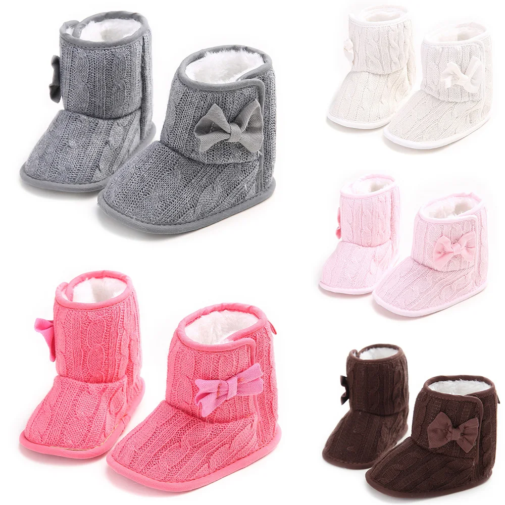 Обувь для маленьких мальчиков и девочек русские зимние вязаные ботинки на меху