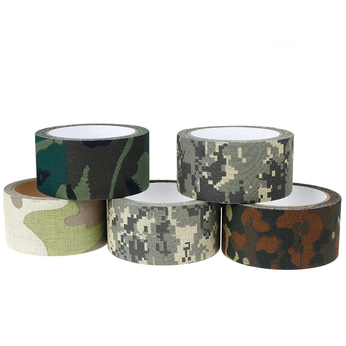 

1Roll Length 5M 10M Camouflage Tape Self Adhesive Outdoor Hunt Disguise Bicycle DIY Decoration Bandage Width 50mm