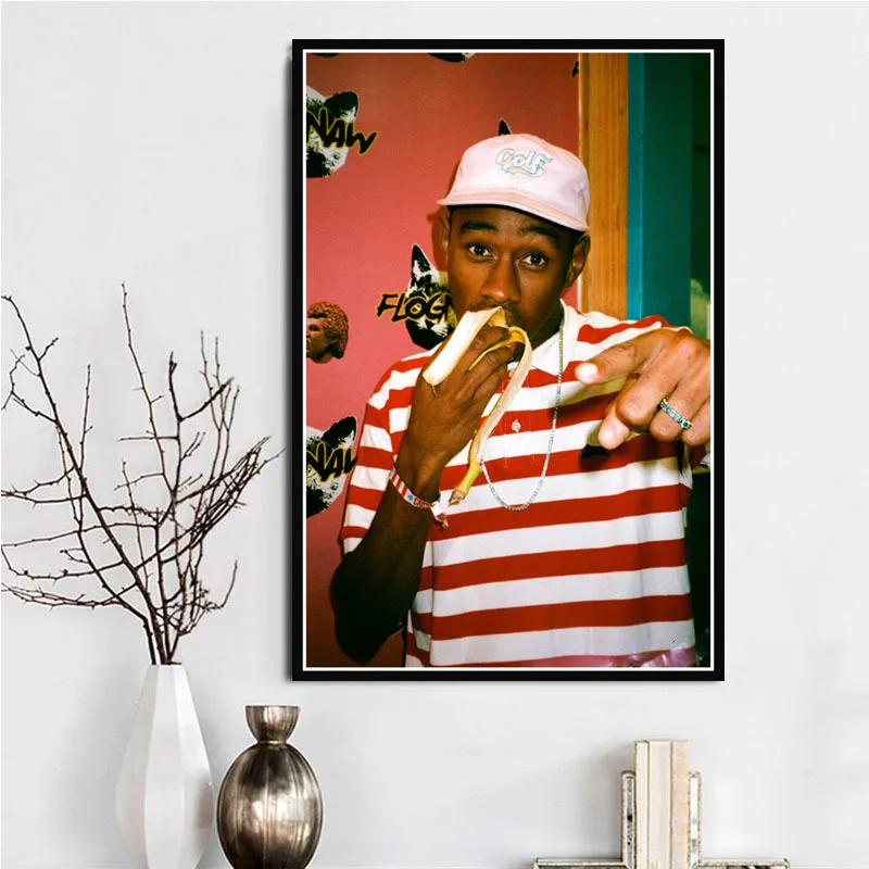 Холст Плакаты с живописью и принтом в стиле «хип-хоп» реперская музыка Tyler The Creator Wall Art абстрактные картины декорации Декор для дома образы - Цвет: Red
