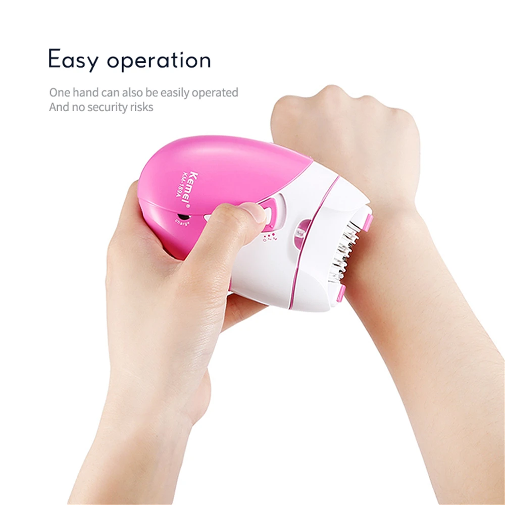 KEMEI USB Rechargeable Epilator Women Electric Hair Removal Facial Body Remover Leg Depilatory Lady Shaving Machine | Бытовая техника