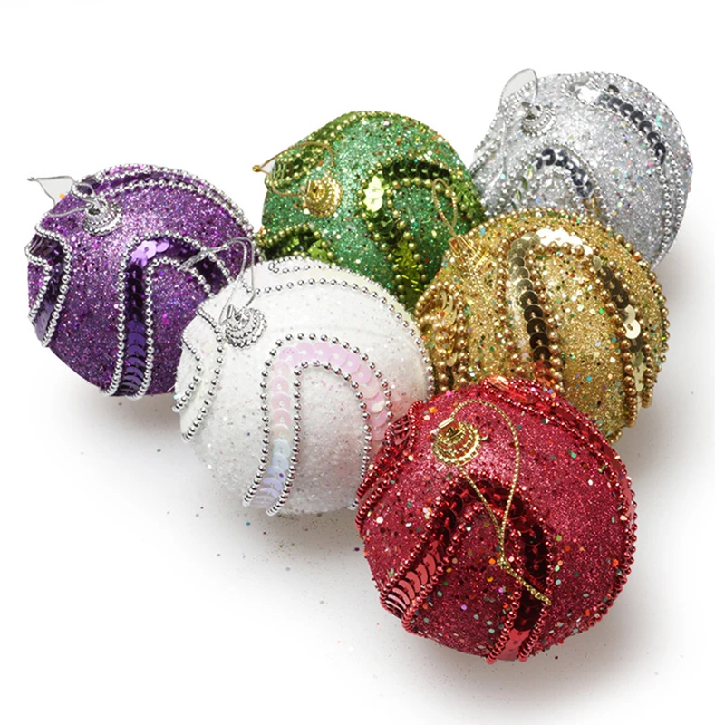 Нежный пенопластовый золотой порошок Рождественский шар украшение для