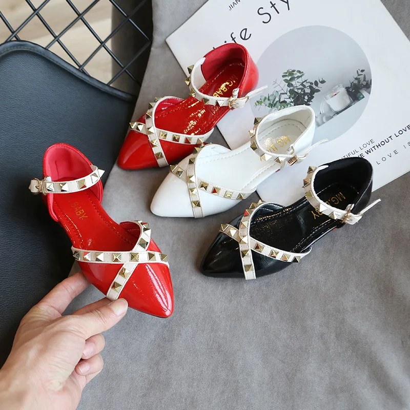 Детские сандалии Новинка 2020 года Летние кожаные туфли принцессы в римском стиле