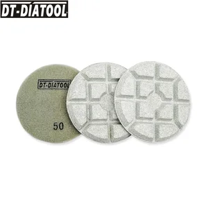 Диски шлифовальные алмазные для полировки бетона, диаметр 4 дюймаDT-DIATOOL мм, зернистость #50, 100, 3 шт.