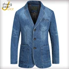 Новое поступление, Мужская джинсовая куртка, синяя джинсовая куртка, мужская повседневная куртка с длинным рукавом, пальто