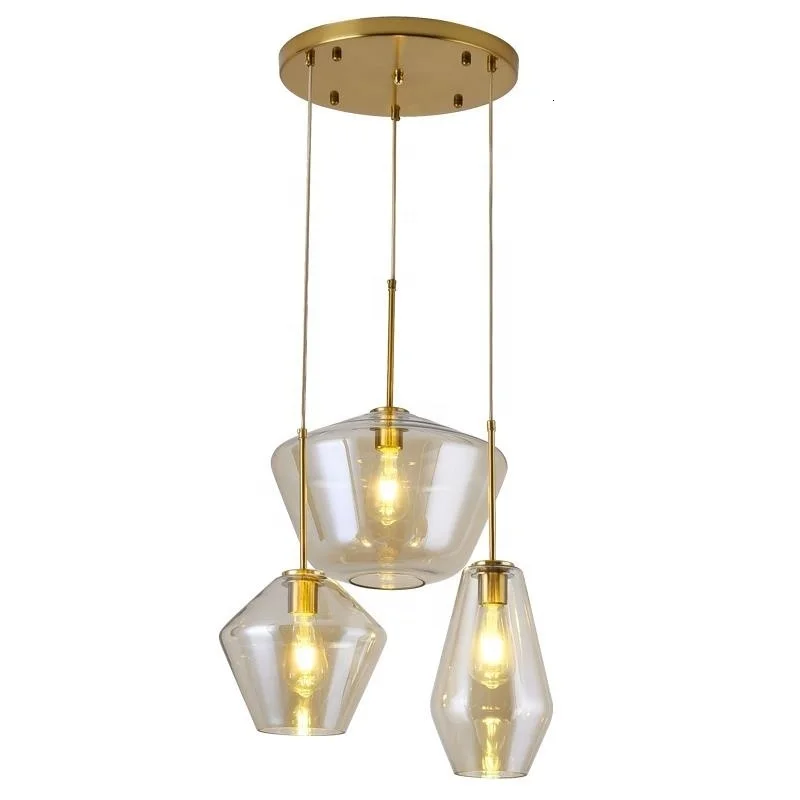 3 украшения дома Современные руки стекло Подвесная лампа подвесные светильники