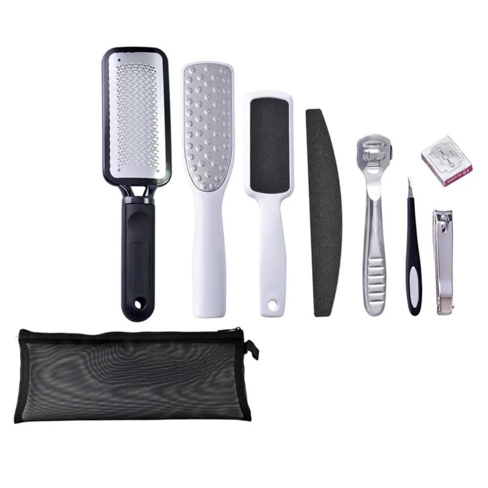 

1 Set Nail Clippers Pedicure Kit with Mesh Bag Nail Clippers Dead Skin Cutter Foot File Foot Grinder Kit Sturdy Manicure Tool Ki