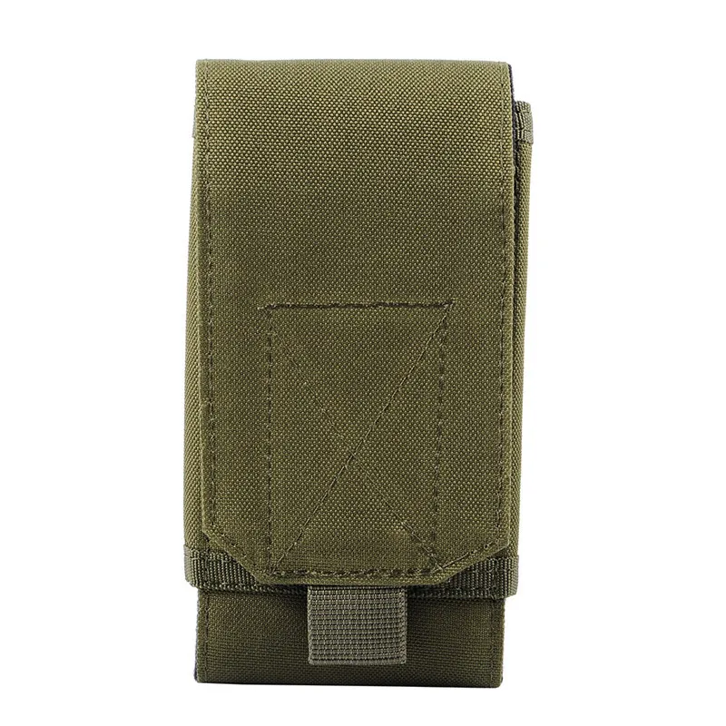 AIRSOFTPEAK Тактический поясный чехол телефона Molle 5.5 дюйма Чехол для мобильного телефона Военные сумки мобильных телефонов Сумки для аксессуаров - Цвет: Green