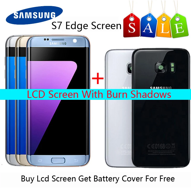 5 'дисплей с тенью для SAMSUNG Galaxy S7 Edge LCD G935 G935F G935FD сенсорный экран подарочной