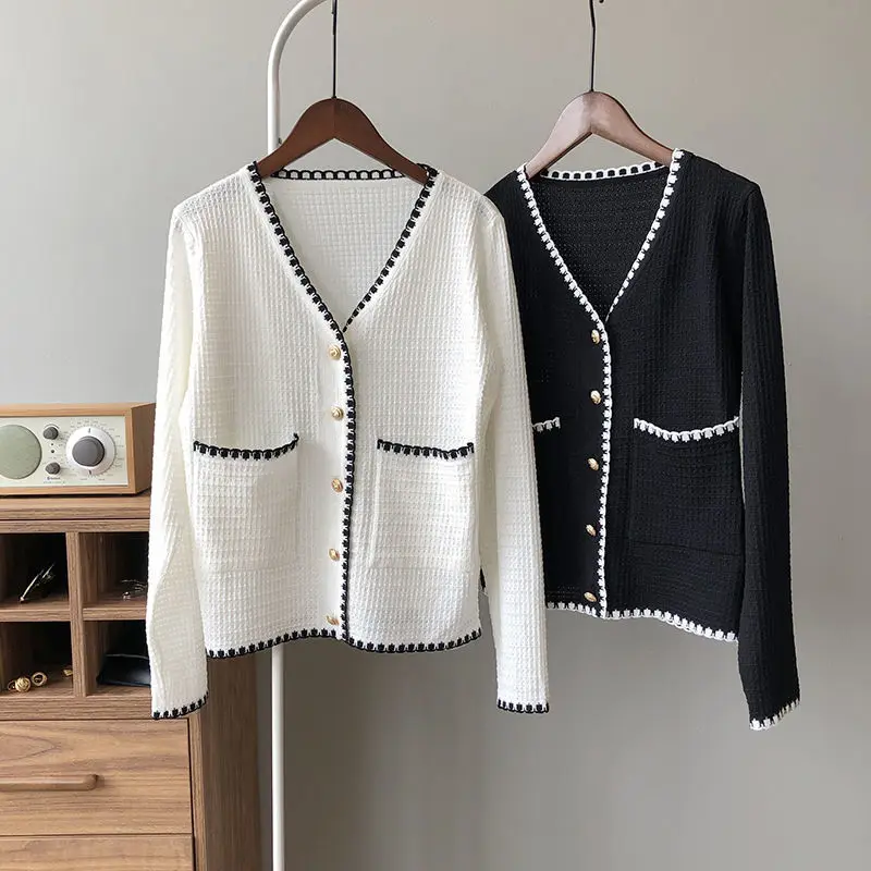 

Xiaoxiangfeng knitting spring and summer women's new coat sweater cardigan with women's large foreign Fashion Top