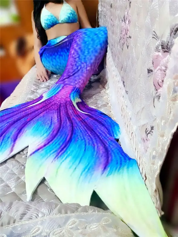 Новинка! Для девочек детей взрослых женщин мужчин хвост русалки с моноластами