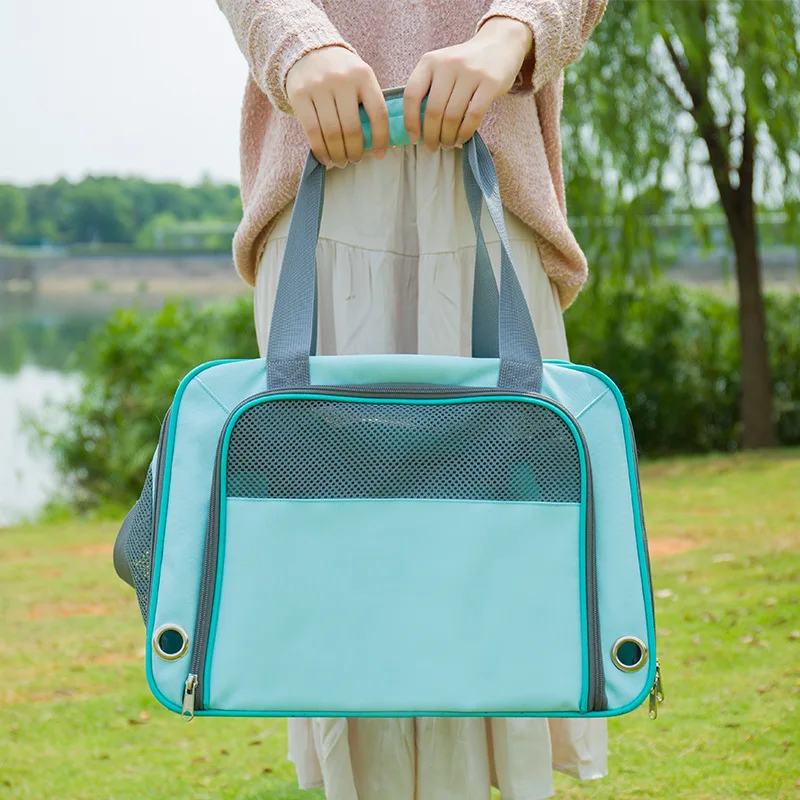 

Fashion Foldable Outdoor Cat Mesh Carrier Backpack Breathable Pet Bag For Dogs Portable Carrier Bags Comfort Cat Carrier Dog Bag