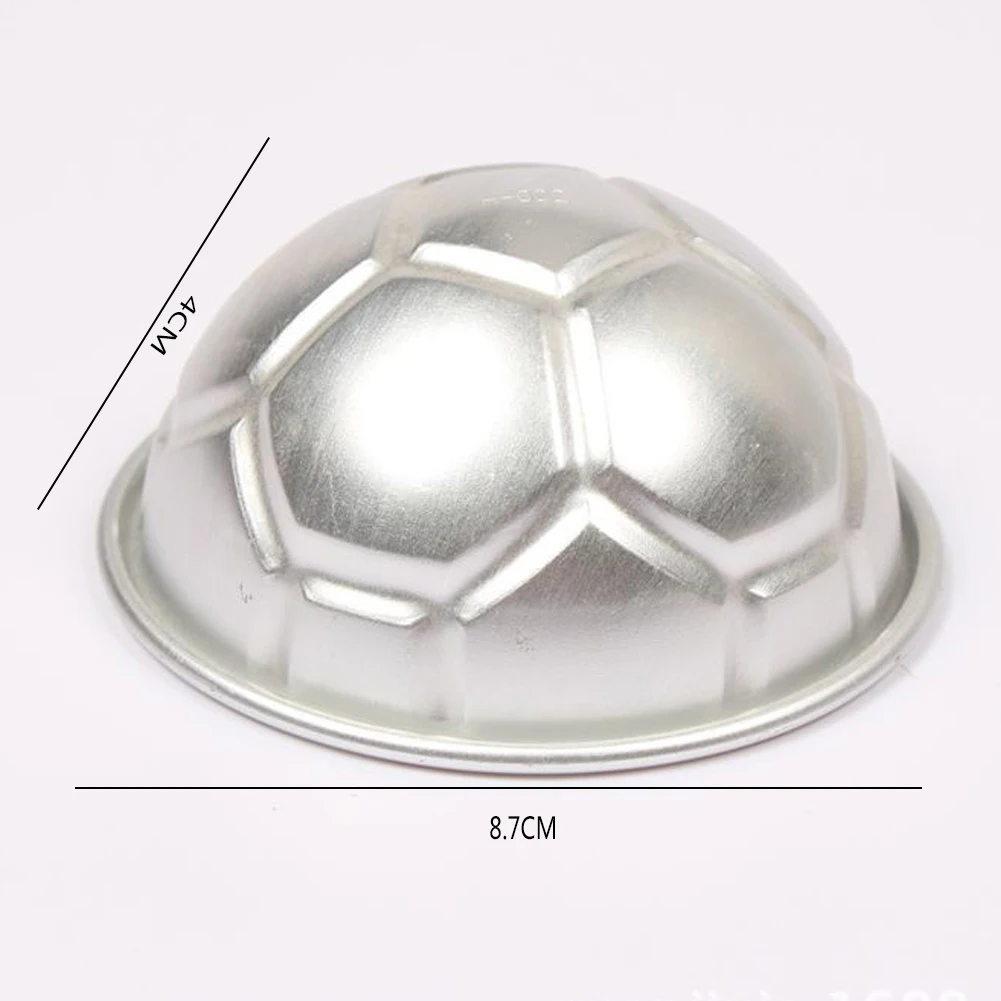 

3D Football Shape Cake Mold AluminumBall Sphere Non-toxic Cake Mould Chocolate Pan Mold Kitchen Baking Tools