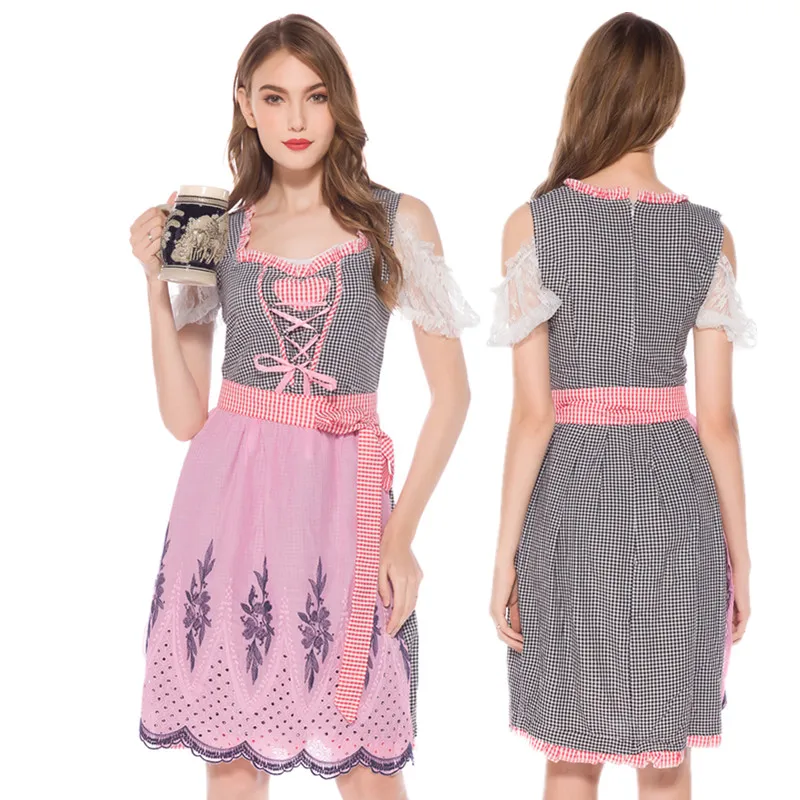 

Women Oktoberfest Costume German Bavarian Beer Dirndl Tavern Dress Cosplay Costume Party Dress