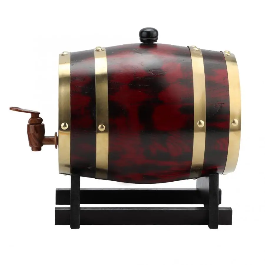 Домашняя пивная бочка из дубового дерева объемом 3 л ведро для винных бочонок