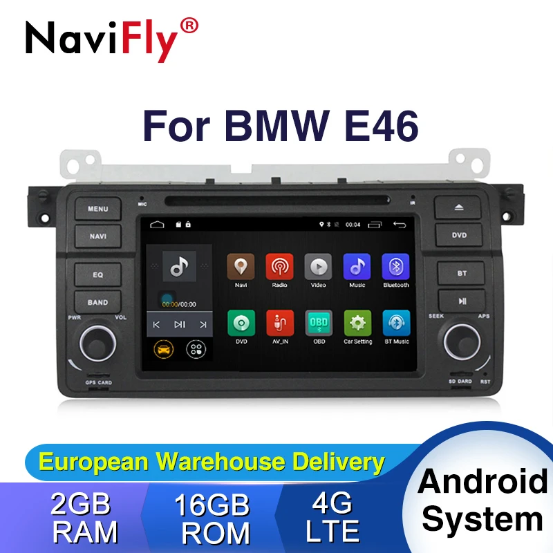 1din Android 7 1 дюймов gps навигация автомобильный DVD мультимедийный плеер для BMW E46 M3