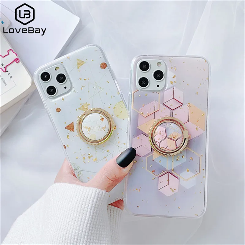 Lovebay квадратный геометрический блестящий чехол для телефона iPhone 11 Pro XS XR Max X 6 6S 7 8
