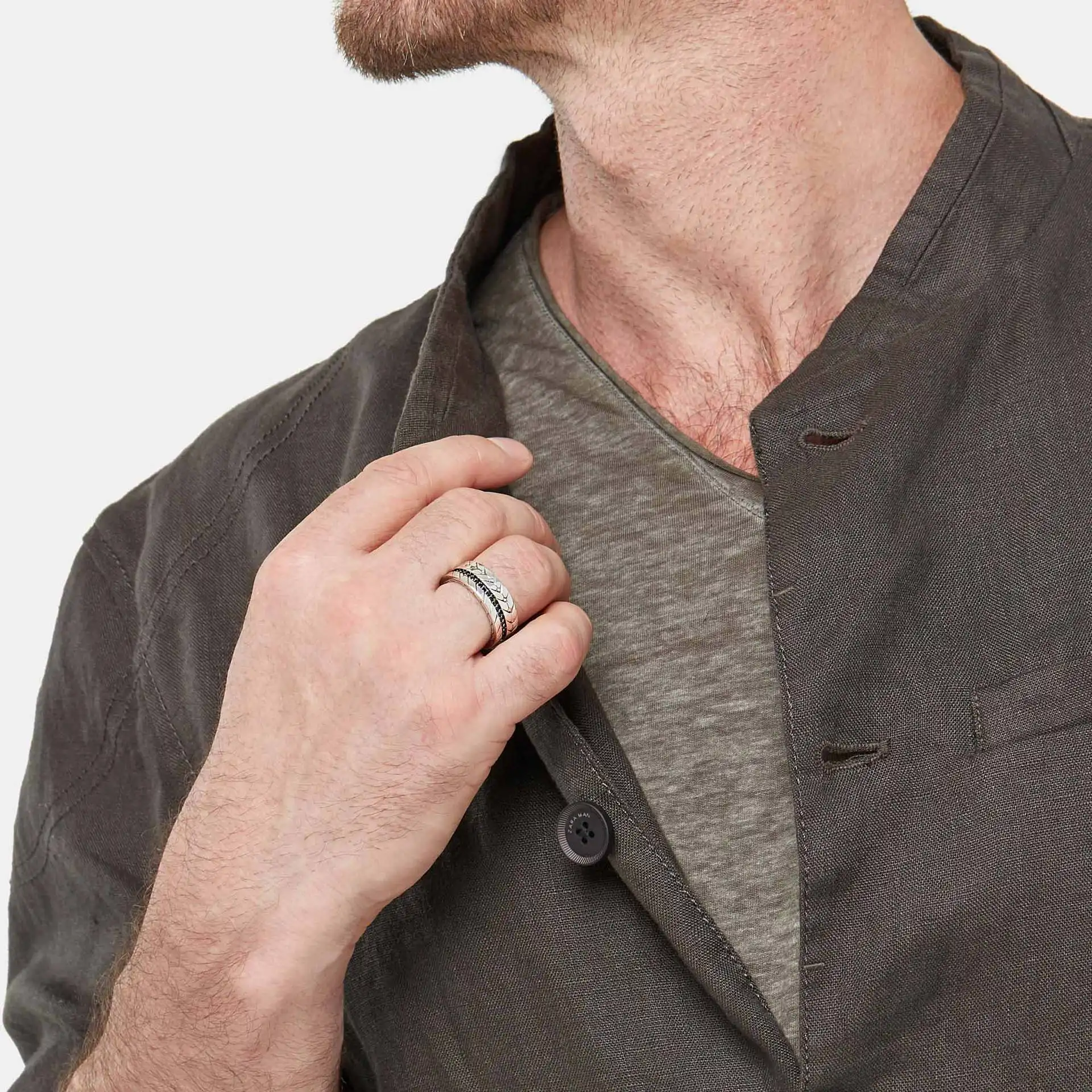 В винтажном стиле Классические шины черный CZ Обручальные кольца для мужчин и