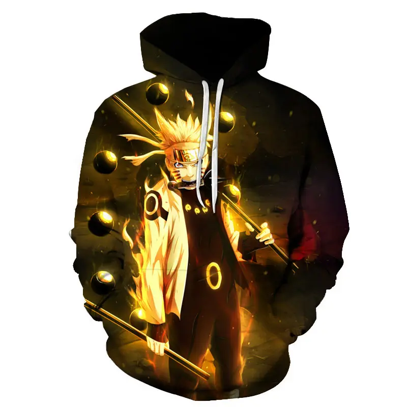 

Youth 3D printed solid color hoodies Fall/winter casual men's hoodies Oversized cotton men's hoodies Japanese anime theme patter