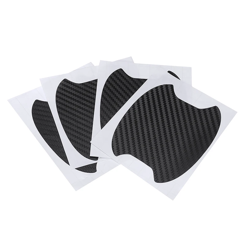 4 шт 9 3 см черное углеродное волокно Стиль автомобильные дверные ручки чаши чашки