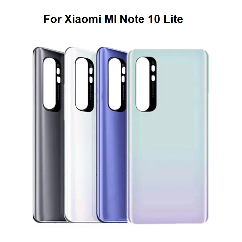 Крышка батарейного отсека 6 47 дюйма для Xiaomi Mi Note 10 Lite задний корпус стеклянная