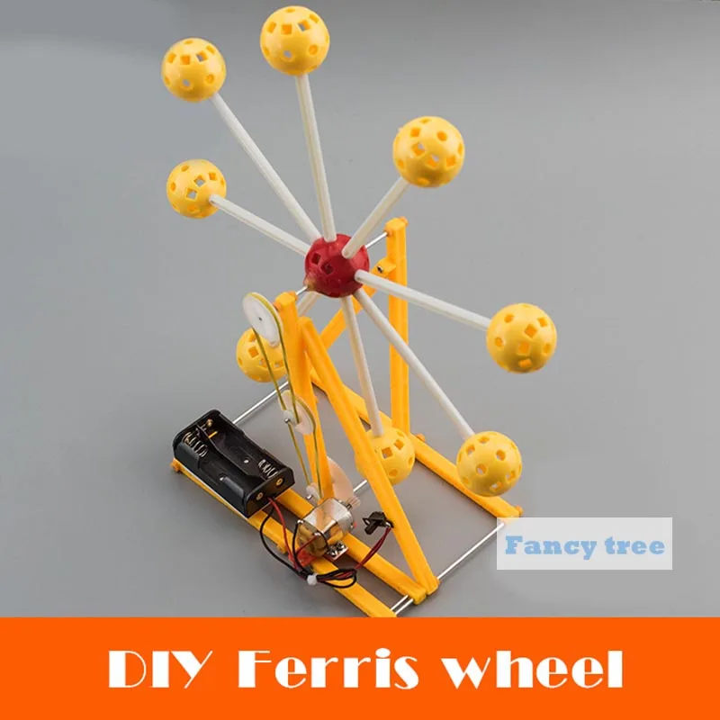 

science Experimental Tecnologia Rotatable Ferris Wheel diy kit Easy to install Interesting physics steam toys for kids