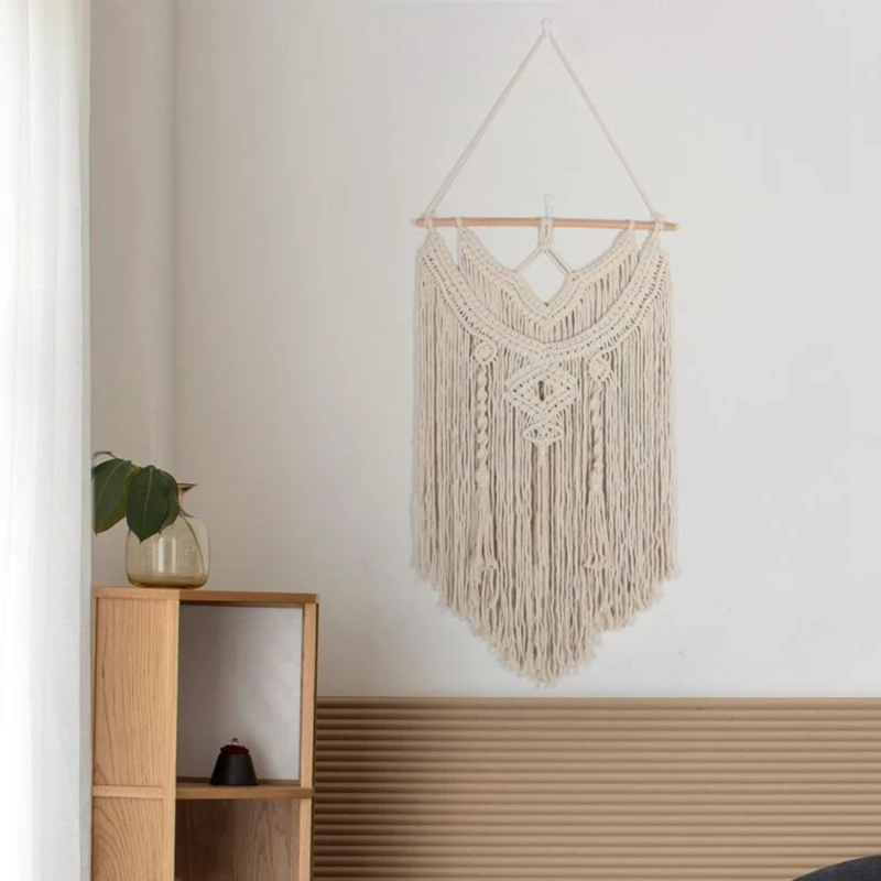 

Boho Macrame Wall Hanging Tapestry Wall Decor Boho Chic Bohemian Woven Handicrafts Woven Tapestry for Home Decoration