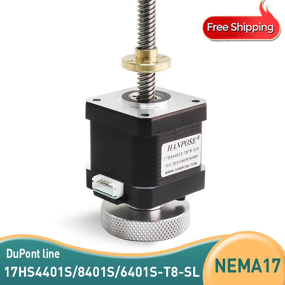 

Шаговый двигатель 17HS4401S-T8*8 8401S 6401S L310MM, 1,7 А, 40 Н. См