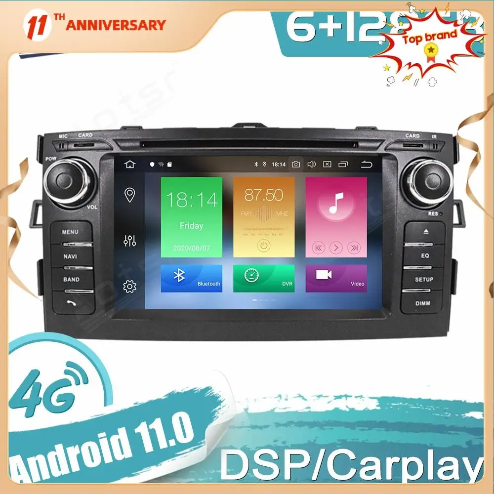 

Автомагнитола на Android 11 для Toyota Auris 2006-2012 с GPS-навигацией