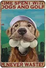 NOMELY время, потраченное с собаками и гольфом, никогда не потерянный плакат, собака и гольф, настенное искусство, собака, любимый подарок, гольф, настенное искусство, забавная Золотая собака