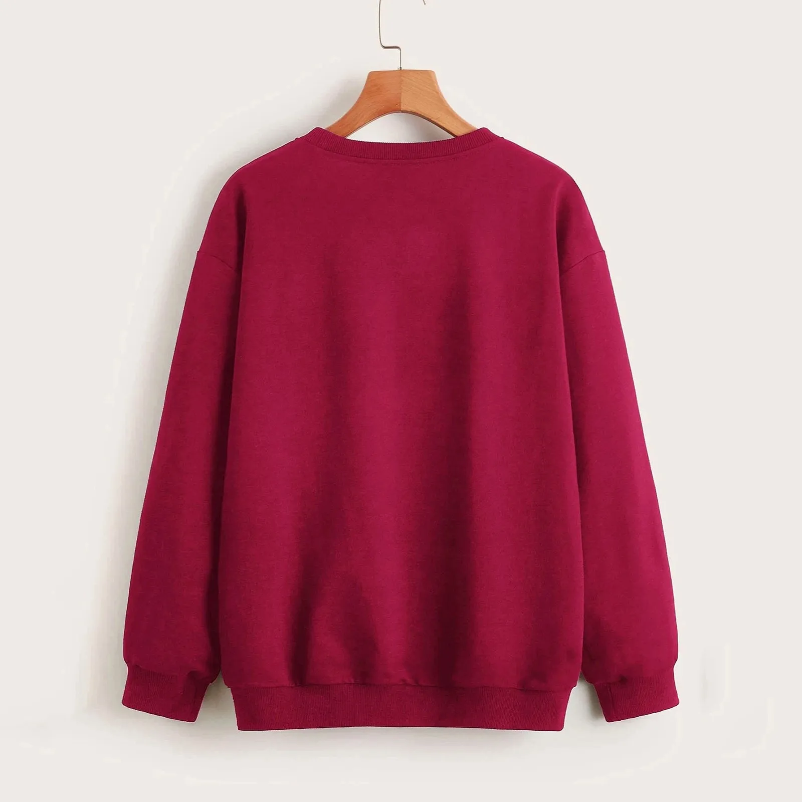 59# Women's Sweatshirt Tops Fashion Letter Print O Neck Long-sleeve Hooded Sweatshirt Tops Pullover Autumn Hooded Toppies