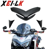 for kawasaki z900 motorcycle front fender fairing aerodynamic winglets beak nose cone extension cover extender 2017 2018 2019