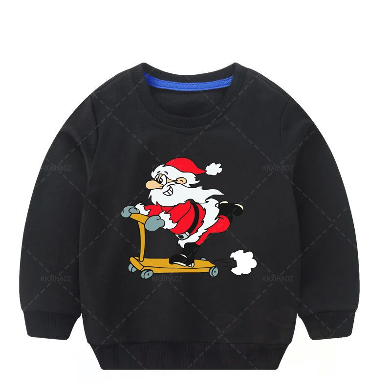 

Зимний хлопковый Рождественский свитер; Одинаковая одежда для всей семьи; Детские толстовки с капюшоном и принтом Санта-Клауса и эльфа