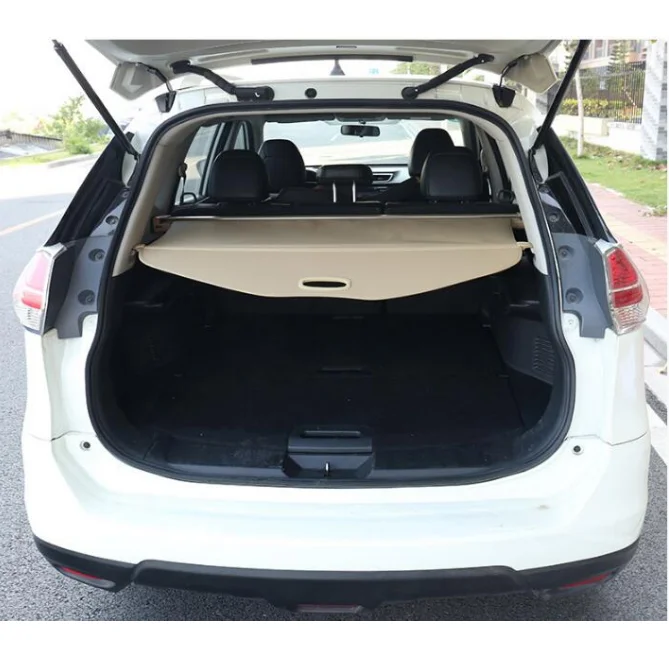 

Защитный щит для заднего багажника автомобиля, чехол для груза, подходит для Nissan X-Trail 2014-2018 (черный, бежевый)